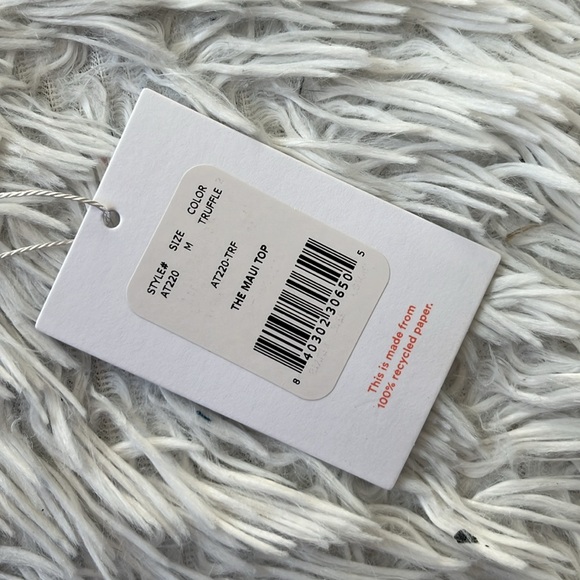 Andie Swim Women’s The Maui bikini top in truffle size Medium - Picture 5 of 10